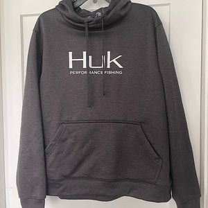 New HUK Hoodie Mens Large Grey